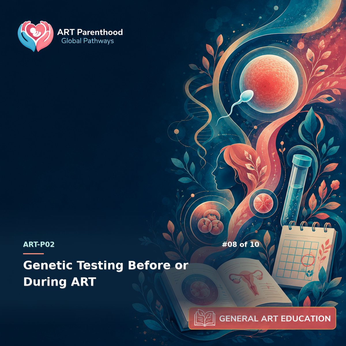 General ART Education education card for ART-LP02-08: Genetic Testing Before or During ART.